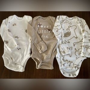 Set of 3 Carter’s Long Sleeve Onesies